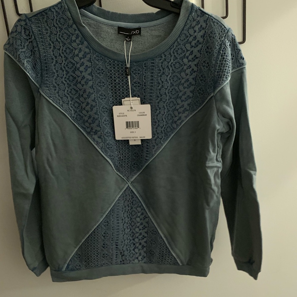 Women denim look sweat shirt